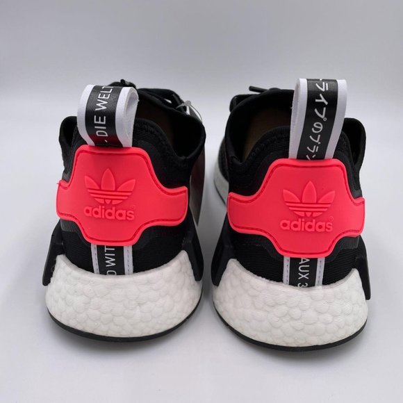 Adidas NMD R1 Black / Pink / White Mens Shoes - Picture 4 of 8